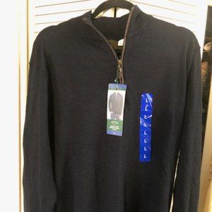 PRICE SLASHED! Orvis 100% Merino Wool Quarter Zip Sweater  Blue  Size L - NWT
